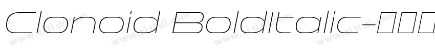 Clonoid BoldItalic字体转换